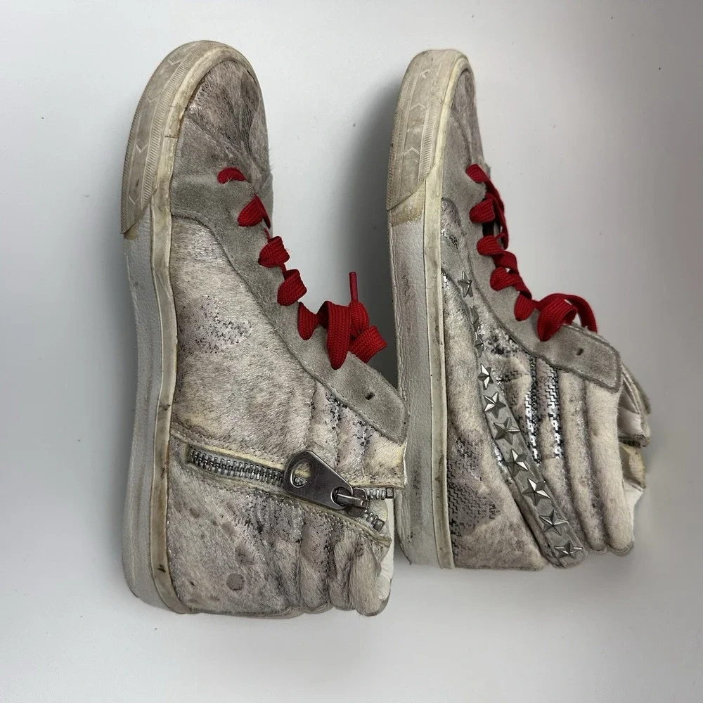 Steve Madden Kenzie‎ Star Studded Hi Top Shoes Sneakers Womens Size 7.5